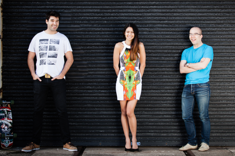 Canva cofounders Cliff Obrecht, Melanie Perkins and Cameron Adams.