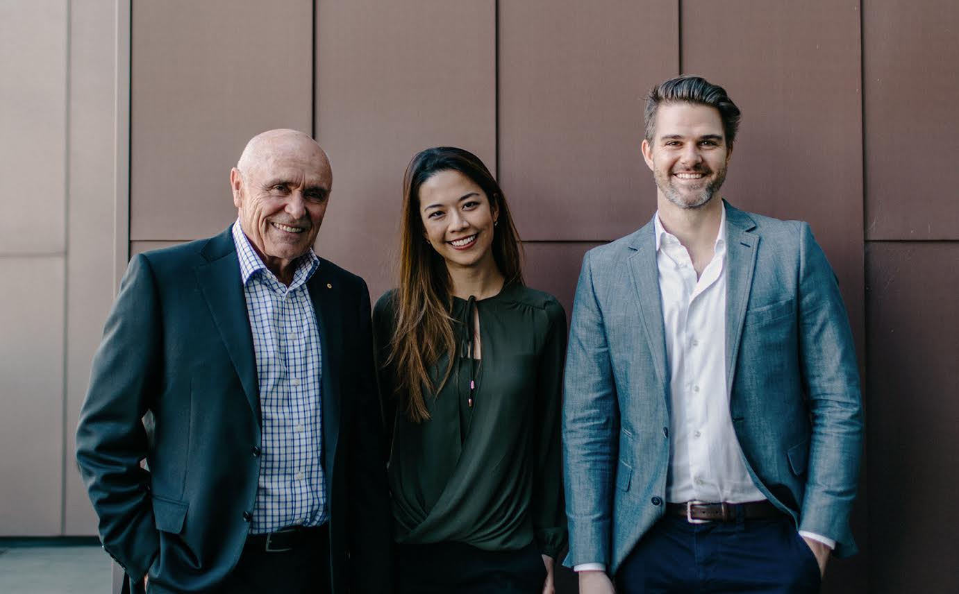 Skalata Venture chairman Paul Little with the fund's COO Maxine Lee and CEO Rohan Workman