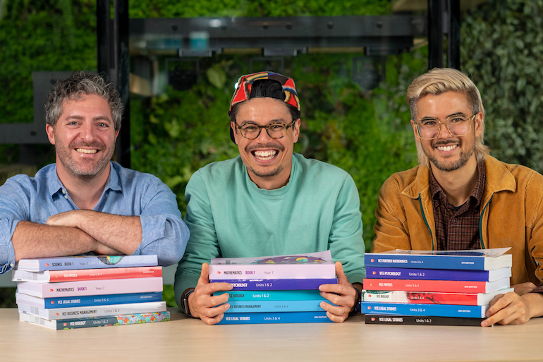 Edrolo cofounders Jeremy Cox, Ben Sze and Duncan Anderson