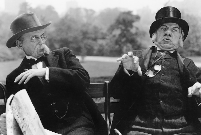 top hat men, shock, offense, classic B&W