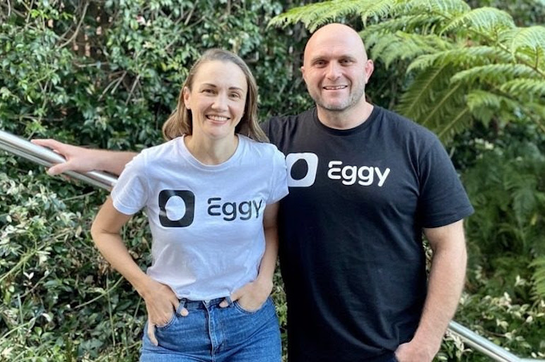 Eggy founders Kirk Reynoldson and Kate Morgan
