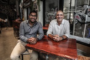 Drive Yello founder Steve Fanale and his co-CEO at 4YouInnovation, Asheesh Chacko