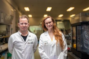 Syenta Chief Scientific Officer, Professor Luke Connal and CEO Jekaterina Viktorova. ANU