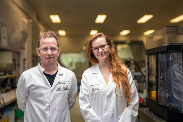 Syenta Chief Scientific Officer, Professor Luke Connal and CEO Jekaterina Viktorova. ANU