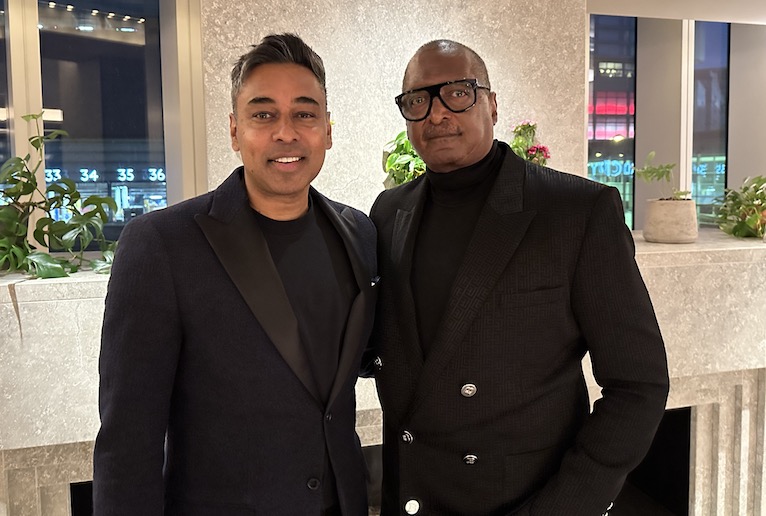 Frntlne founder Mark John and adviser Dr Mathew Knowles.