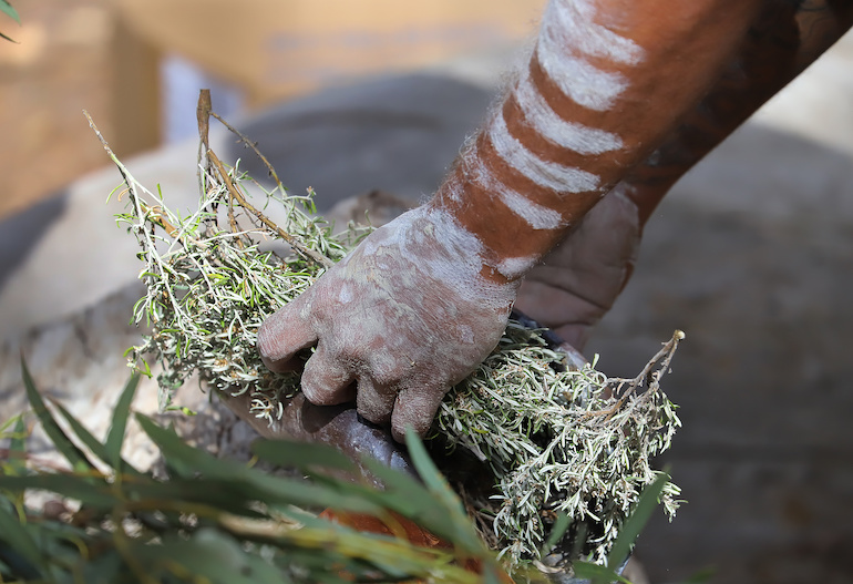 Aboriginal smoking ceremony