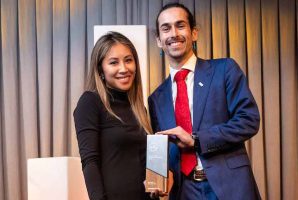 Techstars program manager Lauren Fong and Earlywork cofounder Dan Brockwell