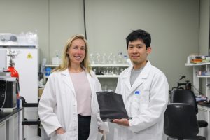 Alt.Leather founder Tina Funder and chief scientific officer Dr Tuan Nguyen