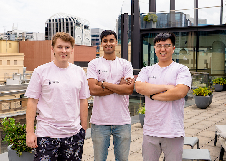 Nullify cofounders Tim Thacker, Shan Kulkarni and Tony Mao