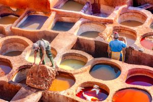 The tanneries of Fez, Morocco
