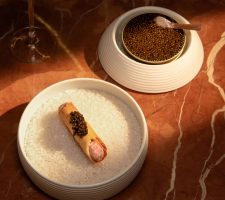 Vow's Forged parfait in cannoli with caviar