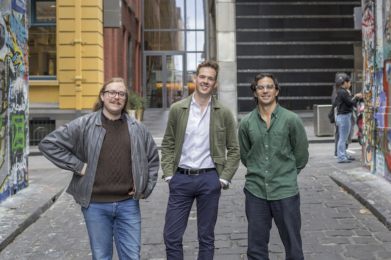 Redactive AI co-founders Lucas Sargent, Andrew Pankevicius and Alexander Valente.