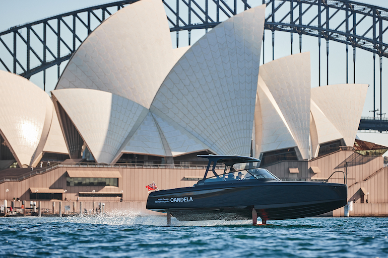 The Candela C-8 on Sydney Harbour