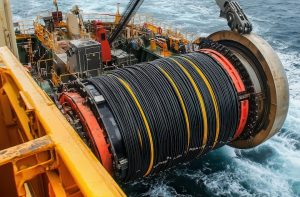Submarine data cable, fibreoptic