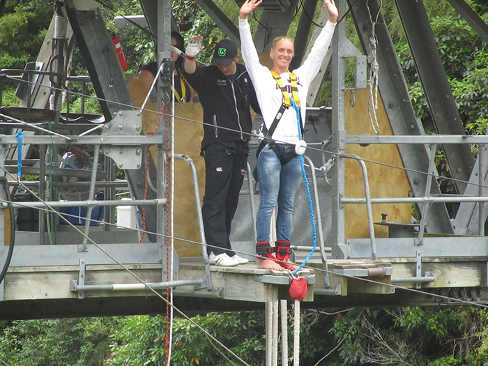 Christie Jenkins bungee jumping