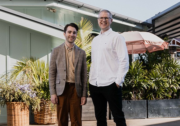 Planet Startup co-founders Rhys Cupples and Marc Orchard